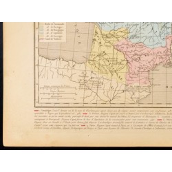 Gravure de 1859 - Carte de France sous Hugues Capet - 4