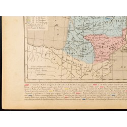 Gravure de 1859 - Carte de France après Philippe Ier - 4