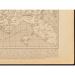 Gravure de 1859 - Carte de France après Philippe Ier - 5