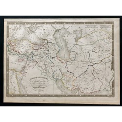 Gravure de 1837 - Carte de l'Empire des Perses - 1