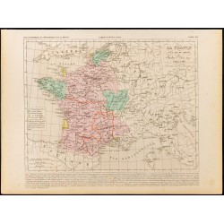 Gravure de 1859 - France après Charles V Dit le Sage - 1