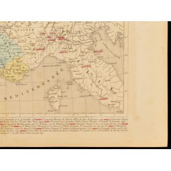 Gravure de 1859 - Carte de la France après François Premier - 5
