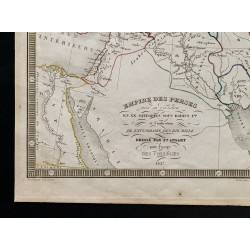 Gravure de 1837 - Carte de l'Empire des Perses - 4