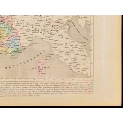 Gravure de 1859 - Carte de France sous la restauration - 5