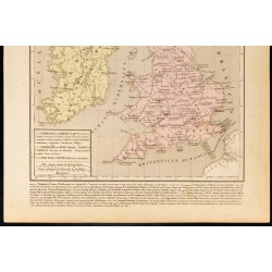 Gravure de 1859 - Carte de la Grande Bretagne romaine - 3