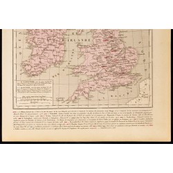 Gravure de 1859 - Carte du Royaume de la Grande Bretagne et d'Irlande - 3