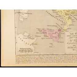 Gravure de 1859 - Carte de la Grèce et de l'Italie - 4