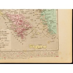 Gravure de 1859 - Carte de la Grèce et de l'Italie - 5