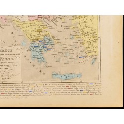 Gravure de 1859 - Carte de Grèce et d'Italie - 5
