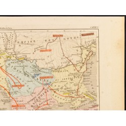 Gravure de 1859 - Carte ancienne de Grèce et d'Italie - 3