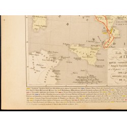 Gravure de 1859 - Carte ancienne de Grèce et d'Italie - 4