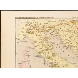 Gravure de 1859 - Empire romain d'orient et Royaume des Ostrogoths - 2