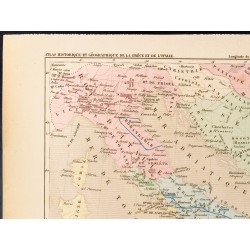 Gravure de 1859 - Empire grec et Royaume d'Italie - 2