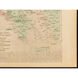 Gravure de 1859 - Carte de l'Empire grec et d'Italie - 5