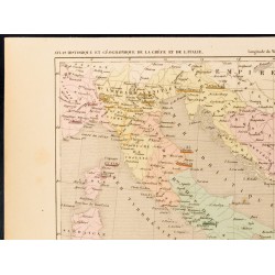 Gravure de 1859 - Carte de la Turquie, Grèce et Italie - 2