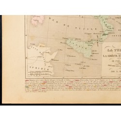 Gravure de 1859 - Carte de la Turquie, Grèce et Italie - 4