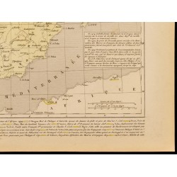 Gravure de 1859 - Carte de l'Espagne après l'expulsion des Maures - 5
