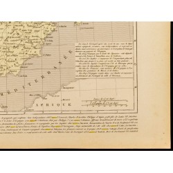 Gravure de 1859 - Carte de l'Espagne et Portugal de 1640 à nos jours - 5
