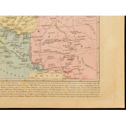 Gravure de 1859 - Carte de la Grande Germanie - Europe centrale - 5