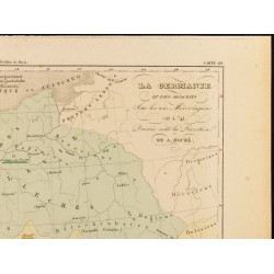 Gravure de 1859 - Carte de la Germanie sous les Mérovingiens - 3