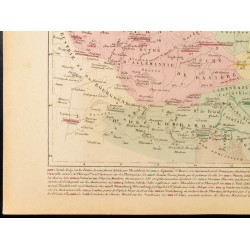 Gravure de 1859 - Carte de la Germanie sous les Mérovingiens - 4