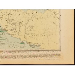 Gravure de 1859 - Carte de la Germanie sous les Mérovingiens - 5