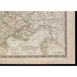 Gravure de 1838 - Carte de France (Province et départements) - 5
