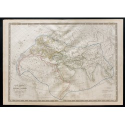 Gravure de 1836 - Monde connu des anciens - 1