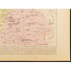 Gravure de 1859 - Carte de l'Empire romain germanique - Maison de Franconie - 5