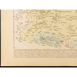 Gravure de 1859 - Carte de l'Empire germanique - Maison de Souabe - 4