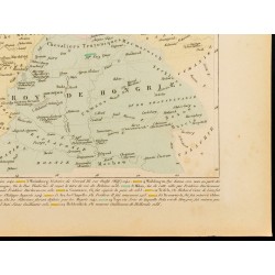 Gravure de 1859 - Carte de l'Empire germanique - Maison de Souabe - 5