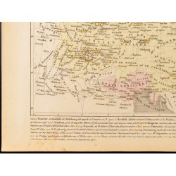 Gravure de 1859 - Carte de l'Allemagne - Maison de Habsbourg et de Luxembourg - 4