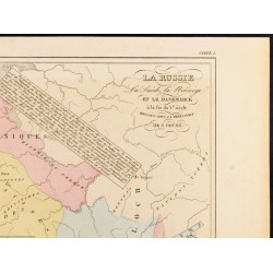 Gravure de 1859 - Carte de Russie, Suède et Danemark - 3