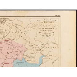 Gravure de 1859 - Carte de Russie, Suède, Norvège et Danemark - 3
