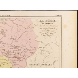 Gravure de 1859 - Carte de Russie, Pologne et Scandinavie - 3