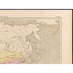 Gravure de 1859 - Carte de l'Asie sous Alexandre le grand - 3
