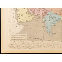 Gravure de 1859 - Carte de l'Asie sous Alexandre le grand - 4
