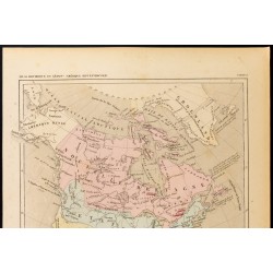 Gravure de 1859 - Carte de l'Amérique septentrionale - 2
