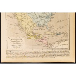 Gravure de 1859 - Carte de l'Amérique septentrionale - 3