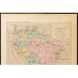 Gravure de 1859 - Carte de l'Amérique méridionale - 2