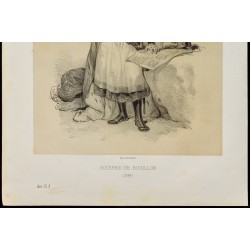 Gravure de 1859 - Godefroi de Bouillon - Portrait sur pied - 4