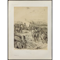 Gravure de 1859 - Reddition de la bataille d'Ulm - Napoléon - 1