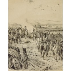Gravure de 1859 - Reddition de la bataille d'Ulm - Napoléon - 2