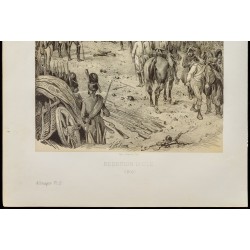 Gravure de 1859 - Reddition de la bataille d'Ulm - Napoléon - 4