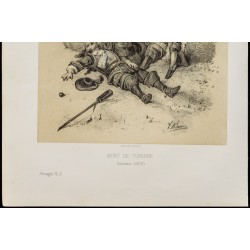 Gravure de 1859 - Mort de Turenne à Saltsbach - 4