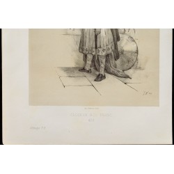 Gravure de 1859 - Portrait de Clodion le chevelu - 4