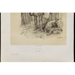 Gravure de 1859 - Le Cid - Portrait en pied - 4