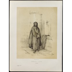 Gravure de 1859 - Charles-Quint - Portrait en pied - 1