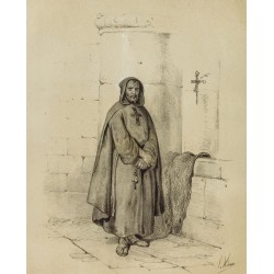 Gravure de 1859 - Charles-Quint - Portrait en pied - 2
