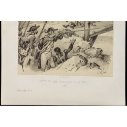 Gravure de 1859 - Bataille d'Arcole en 1796 - 4